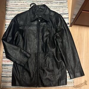 Jacyln Smith Class Black leather jacket